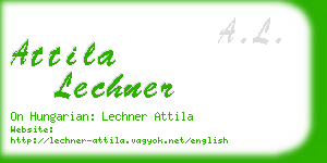 attila lechner business card